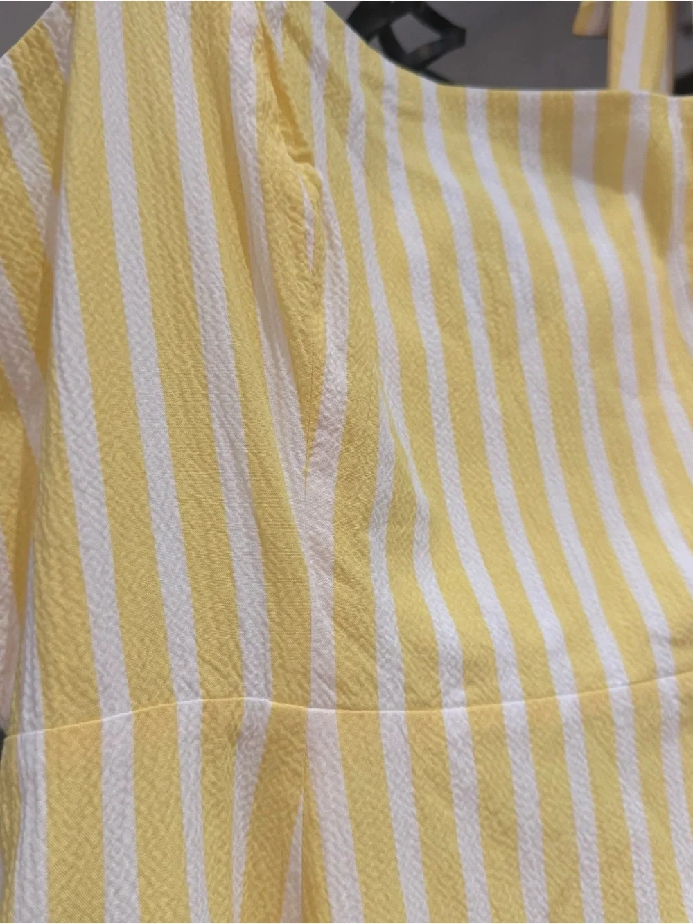 Kate Spade yellow and white striped A-lined midi dress - Picture 4 of 8